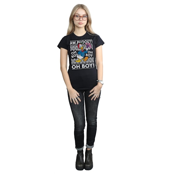 Disney Dam/Dam Donald Duck Jul Fair Isle Bomull T-shirt L Svart Black L