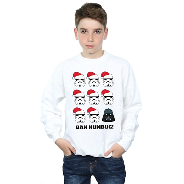 Star Wars Boys Jul Humbug Sweatshirt 7-8 År Vit White 7-8 Years