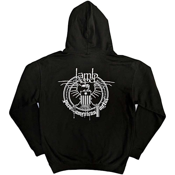 Lamb Of God Unisex Vuxen Skelett Örn Ryggtryck Hoodie S Svart Black S