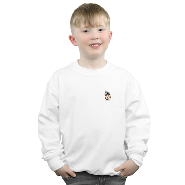 Star Wars Boys The Force Awakens BB-8 Brösttryck Sweatshirt 5- White 5-6 Years