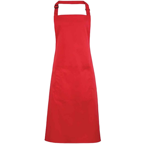 Premier Unisex Vuxen Färger Fickor Full Förkläde En Storlek Jordgubbsröd Strawberry Red One Size