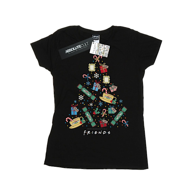 Friends Dam/Damer Julgran Bomull T-shirt M Svart Black M