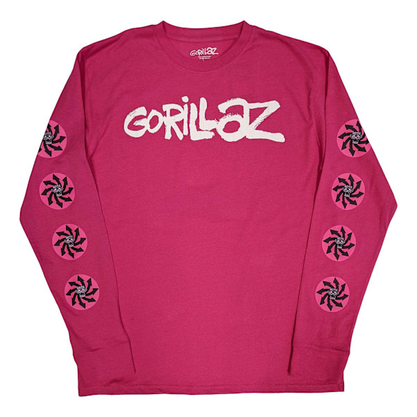 Gorillaz Unisex Adult Repeat Pazuzu Long-Sleeved T-Shirt XXL Pi Pink XXL