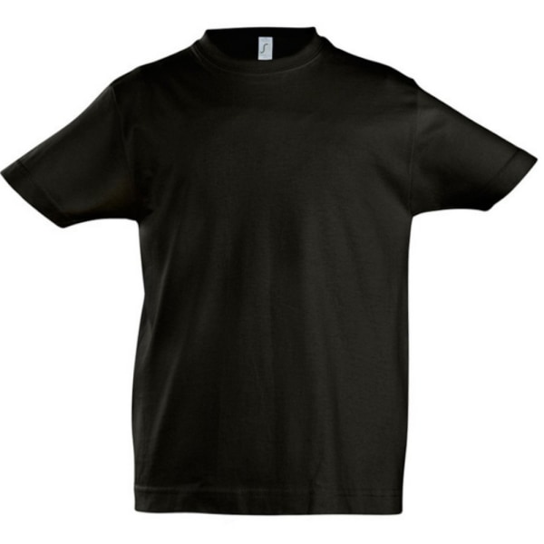 SOLS Kids Unisex Imperial Heavy Cotton kortärmad T-shirt 12y Deep Black 12yrs