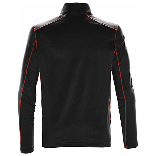 Stormtech Mens Pulse Zip Neck Fleece Top M Svart/Ljusröd Black/Bright Red M