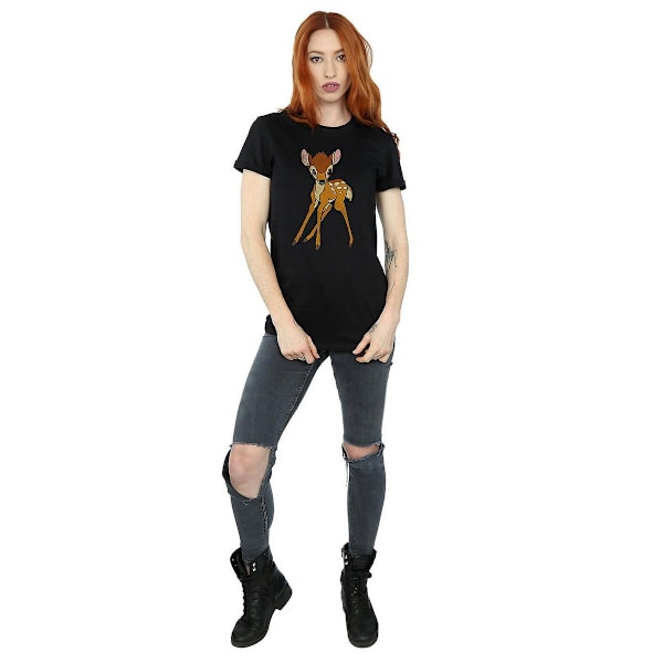 Bambi Dam/Dam Cotton Boyfriend T-Shirt M Svart Black M