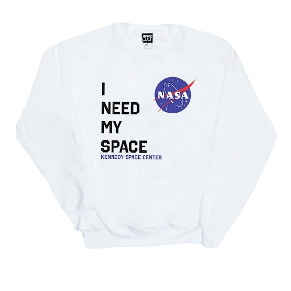 NASA Boys I Need My Space Sweatshirt 7-8 år Vit White 7-8 Years