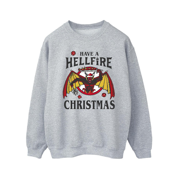 Netflix Herr Stranger Things Hellfire Jultröja 4XL Sports Grey 4XL