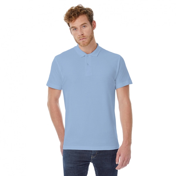 B&C ID.001 Herr Kortärmad Polotröja 4XL Ljusblå Light Blue 4XL