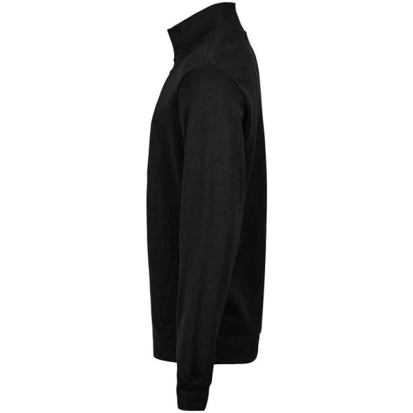 Tee Jays Herr Ribber Interlock Half Zip Sweatshirt 3XL Svart Black 3XL