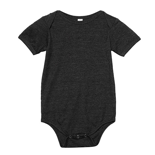 Bella + Canvas Baby Jersey Kortärmad Onesie 6-12 Månader Mörk Dark Grey Heather 6-12 Months