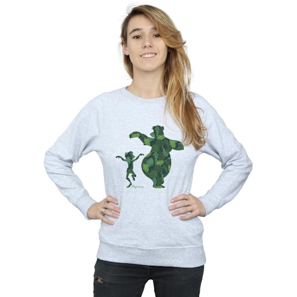 Disney Dam/Kvinnor Djungelboken Mowgli Och Baloo Dans Sweatshirt Heather Grey XXL