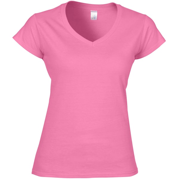 Gildan Ladies Soft Style Kortärmad V-ringad T-shirt L Azalea Azalea L