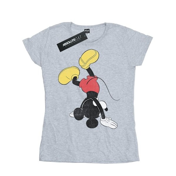 Disney Dam/Kvinnor Mickey Mouse Upp och Ner Bomull T-shirt XX Sports Grey XXL