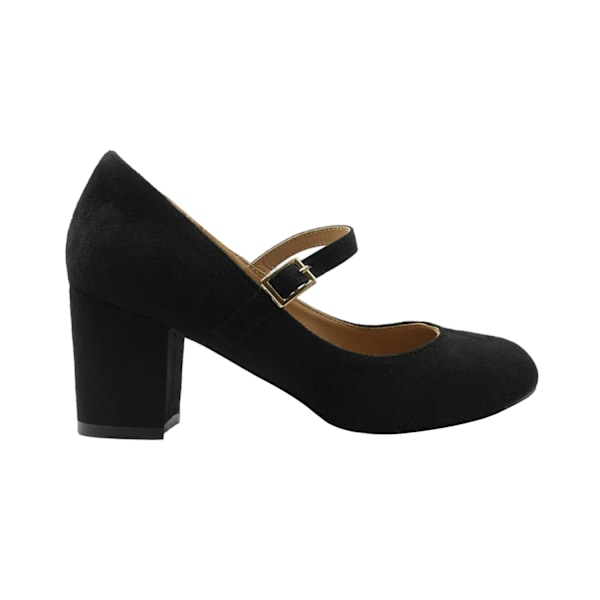 Where's That From Dam/Damer Araceli Extra Wide Block Heel M Black 4 UK Extra Wide