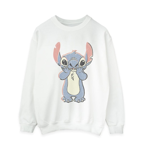 Disney Herr Lilo And Stitch Stor Tryck Sweatshirt 4XL Vit White 4XL