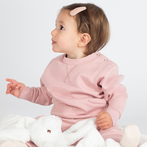 Larkwood Baby Hållbar Sweatshirt 12-18 Månader Mjuk Rosa Soft Pink 12-18 Months