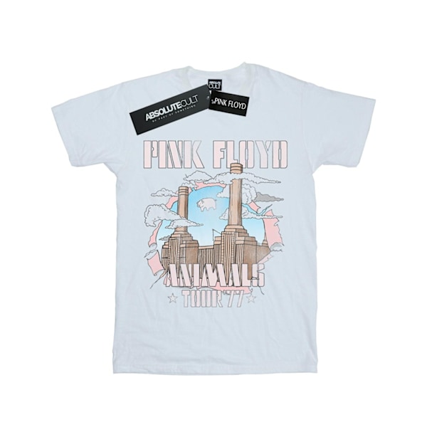 Pink Floyd Womens/Ladies Animal Factory Bomull Boyfriend T-Shir White S