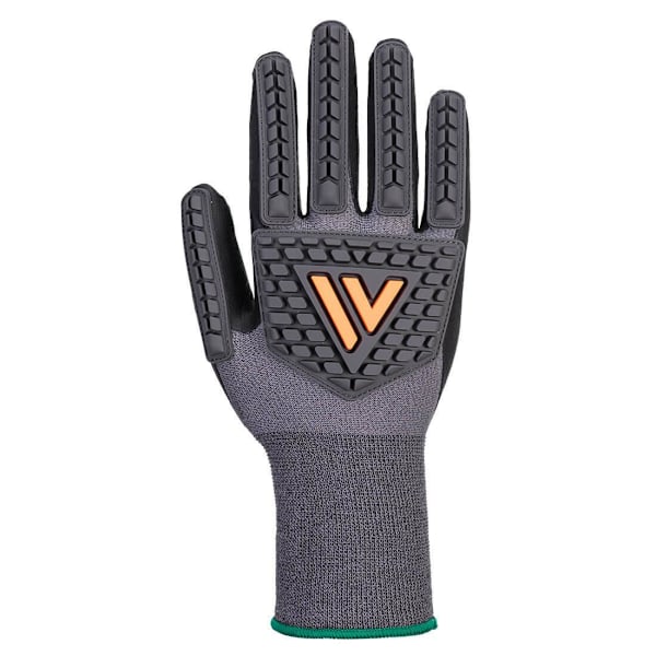 Portwest Unisex Vuxen A715 Slagtåliga Nitril Säkerhetshandskar med Grepp Black 7