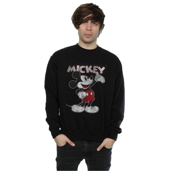 Disney Herr Presenter Mickey Mouse Sweatshirt L Svart Black L