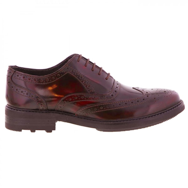 Roamers Herrskor 5-Hålssko Brogue Oxford Läder 11 UK Oxblood Oxblood 11 UK