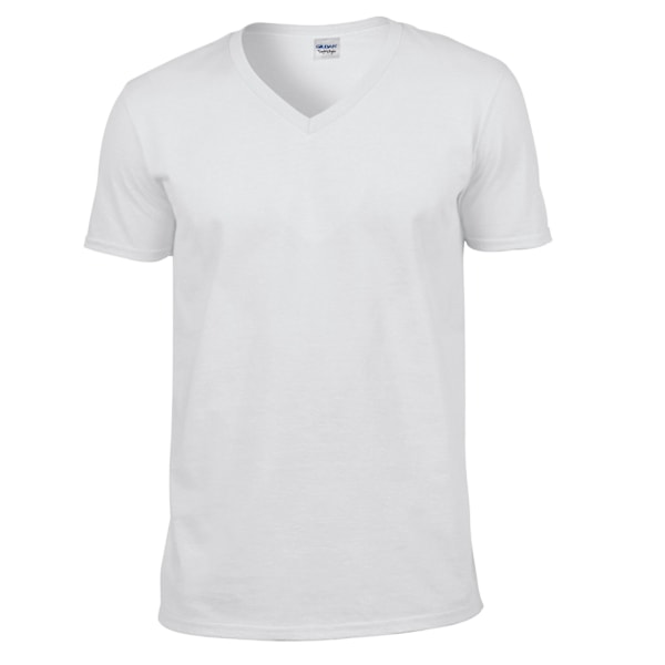 Gildan Unisex Vuxen Softstyle T-shirt med V-ringning S Vit White S