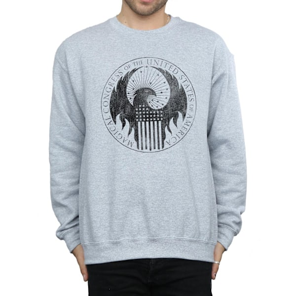 Fantastiska vidunder Mäns Distressed Magical Congress Sweatshirt XX Sports Grey XXL