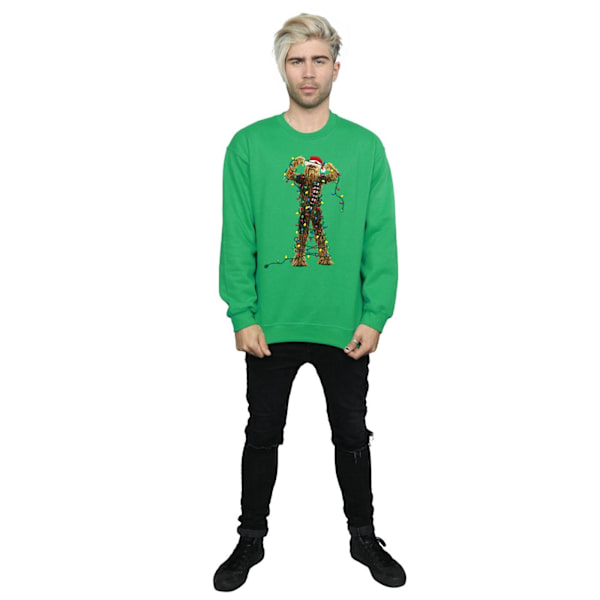 Star Wars Chewbacca Julbelysning Sweatshirt för Män S Irish Gr Irish Green S