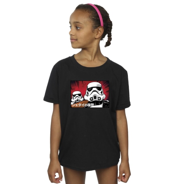 Star Wars Girls Stormtrooper T-shirt i japansk bomull 12-13 år Black 12-13 Years
