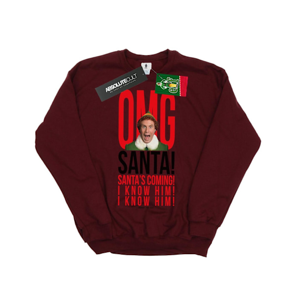 Elf Boys OMG Santa I Know Him Sweatshirt 7-8 år Bourgogne Burgundy 7-8 Years