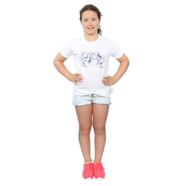 Disney Girls Bambi Snow Bomull T-shirt 5-6 år Vit White 5-6 Years