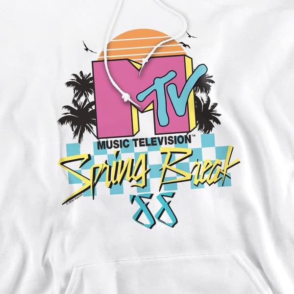 MTV Herr Spring Break Checkerboard Hoodie XXL Vit White XXL