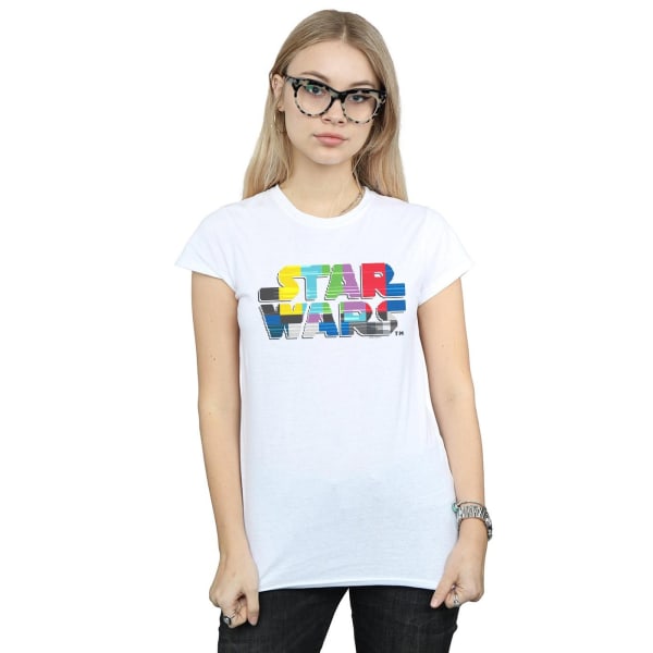Star Wars Testkort Dam/Dam Logotyp bomull T-shirt XXL Vit White XXL