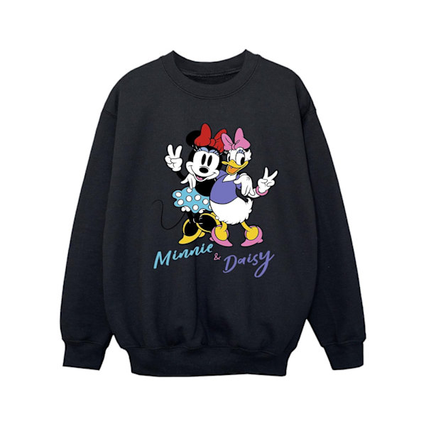 Disney Girls Minnie Mouse Och Daisy Sweatshirt 7-8 År Svart Black 7-8 Years