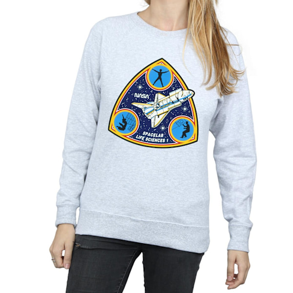 NASA Dam/Kvinnor Klassisk Spacelab Life Science Sweatshirt M H Heather Grey M