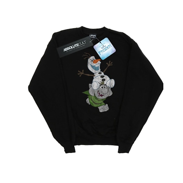 Disney Herr Frozen Olaf Och Troll Sweatshirt 3XL Svart Black 3XL