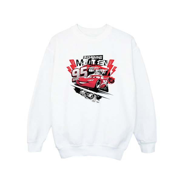 Disney Boys Cars Lightning McQueen Collage Sweatshirt 9-11 år White 9-11 Years