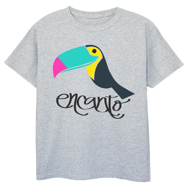 Disney Girls Encanto Toucan Bomull T-shirt 3-4 år Sports Grå Sports Grey 3-4 Years