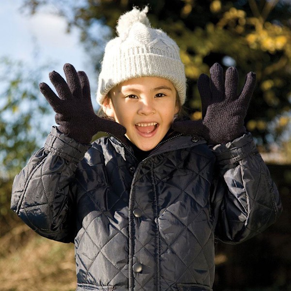 Result Junior Barn/Ungdom Fodrade Thinsulate Termiska Handskar (3 Navy Blue One Size