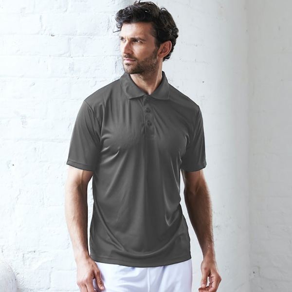 AWDis Just Cool Herr Smooth Kortärmad Poloskjorta XL Charcoal Charcoal XL