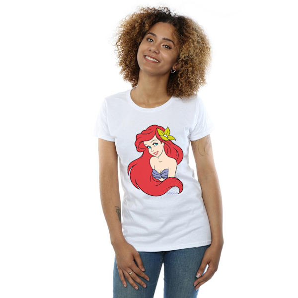 Disney Dam/Kvinnor Den Lilla Sjöjungfrun Närbild Bomull T-shirt White L