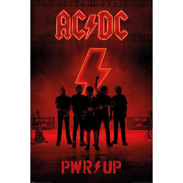 AC/DC Pwr Up Poster One Size Röd/Svart Red/Black One Size