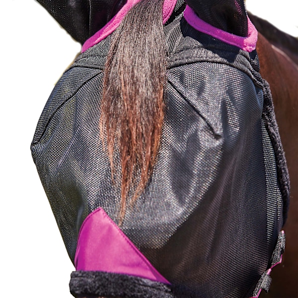 Weatherbeeta Comfitec Deluxe Mesh Hållbar Hästflughuva Cob Svart Black/Purple Cob