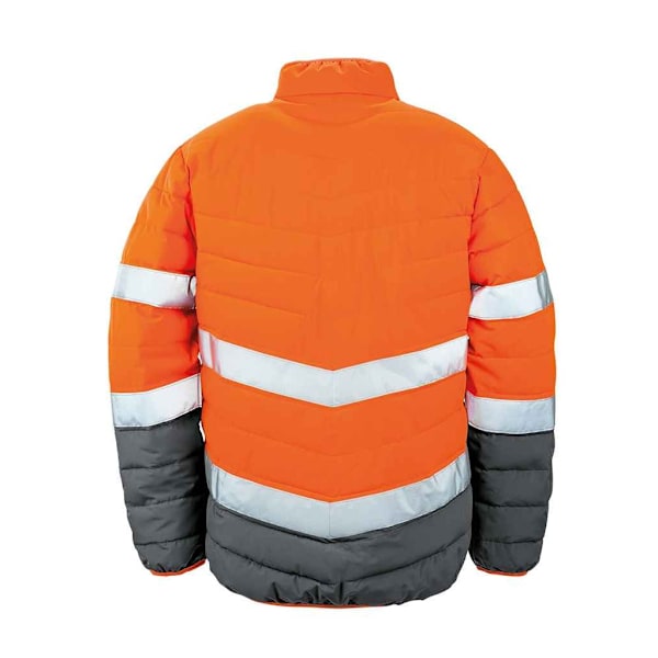 SAFE-GUARD by Result Herr Hi-Vis Säkerhets Vadderad Jacka XXL Fluor Fluorescent Orange XXL