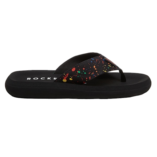 Rocket Dog Spotlight Splash Flip Flops för Kvinnor/Dam 4 UK Svart Black 4 UK