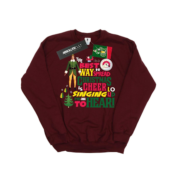 Elf Boys Christmas Cheer Sweatshirt 5-6 år Bourgogne Burgundy 5-6 Years