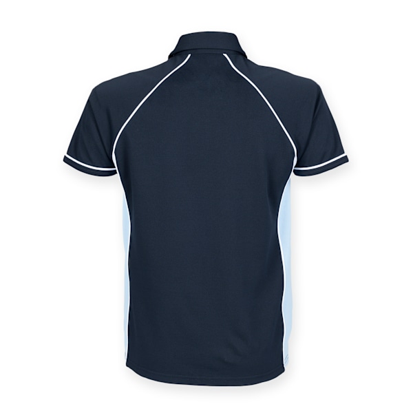 Finden & Hales Herr Piped Performance Sports Polo Shirt M Marinblå/ Navy/Sky/White M