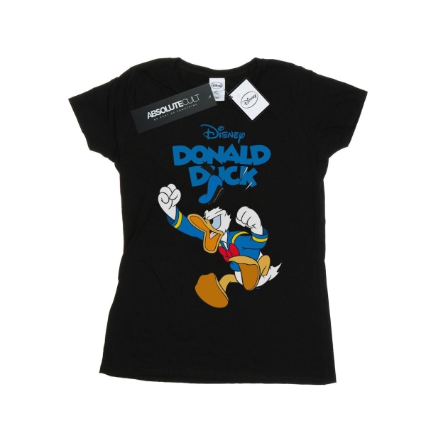 Disney Dam/Kvinnor Kalle Anka Furious Donald Bomull T-shirt Black XL