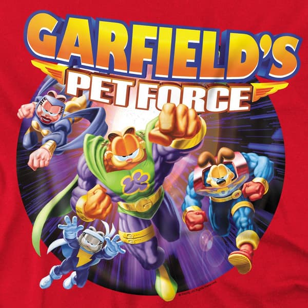 Garfield Herr Pet Force Four T-shirt M Röd Red M