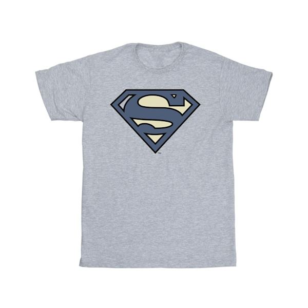 DC Comics Superman Indigo Blue Logo T-shirt S Sports Grey Sports Grey S